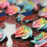 Filipino Independence Day Swirl Cupcakes